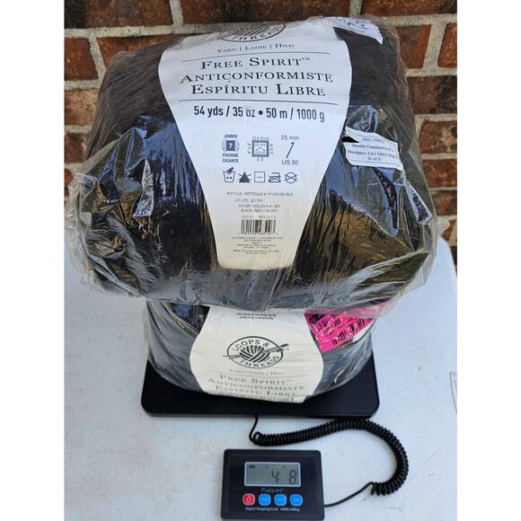 2 Skeins LOOPS & THREAD Easy Spirit Chunky Yarn CHARCOAL 108 Yd NEW Crochet GIFT - Picture 4 of 5